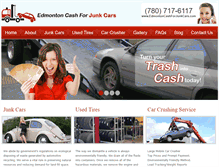 Tablet Screenshot of edmontoncashforjunkcars.com